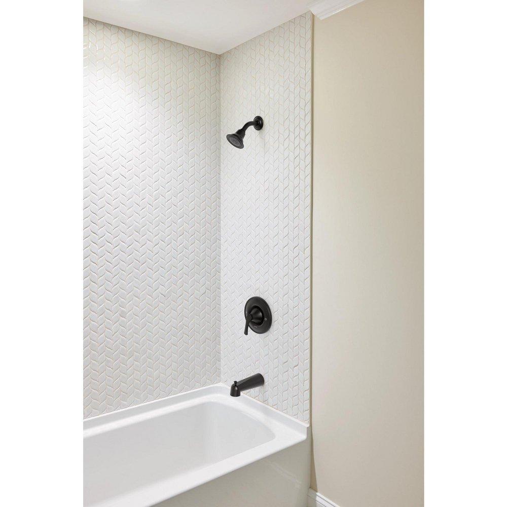 MATTE BLACK POSI-TEMP TUB/SHOWER 