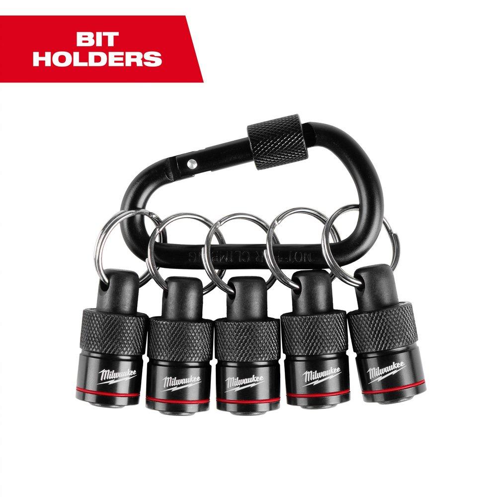 5PC BIT HOLDER WITH CARABINER 