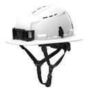White Full Brim Vented Safety Helmet Type 2, Class - Custom Logo 