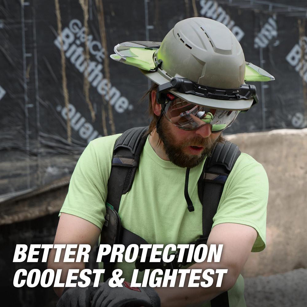 White Full Brim Vented Safety Helmet Type 2, Class - Custom Logo 