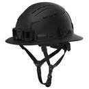BOLT? BLACK FULL BRIM VENTED SAFETY HELMET ? TYPE 2, CLASS C - CUSTOM LOGO 