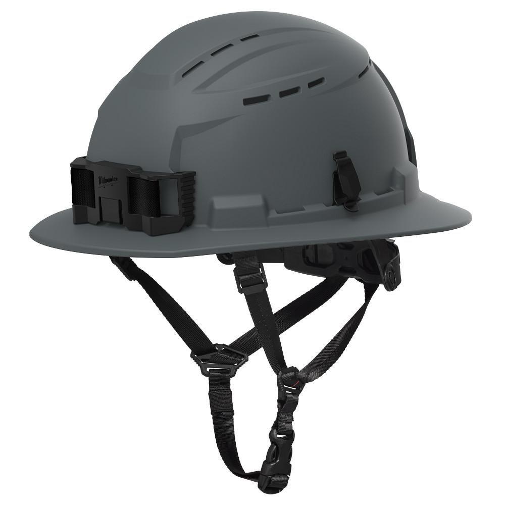 BOLT? GRAY FULL BRIM VENTED SAFETY HELMET ? TYPE 2, CLASS C 