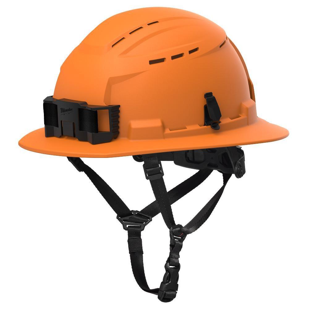 BOLT? ORANGE FULL BRIM VENTED SAFETY HELMET ? TYPE 2, CLASS C 