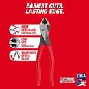 8" ANGLED HEAD DIAGONAL DIPPED GRIP CUTTING PLIERS (USA) 