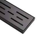 Signature Hardware Matte Black 18 in. Linear Shower Drain 