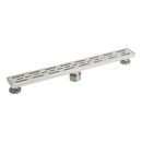 24" SLOTTED LINEAR SHOWER DRAIN - POLISHED STAINLESS STEEL 