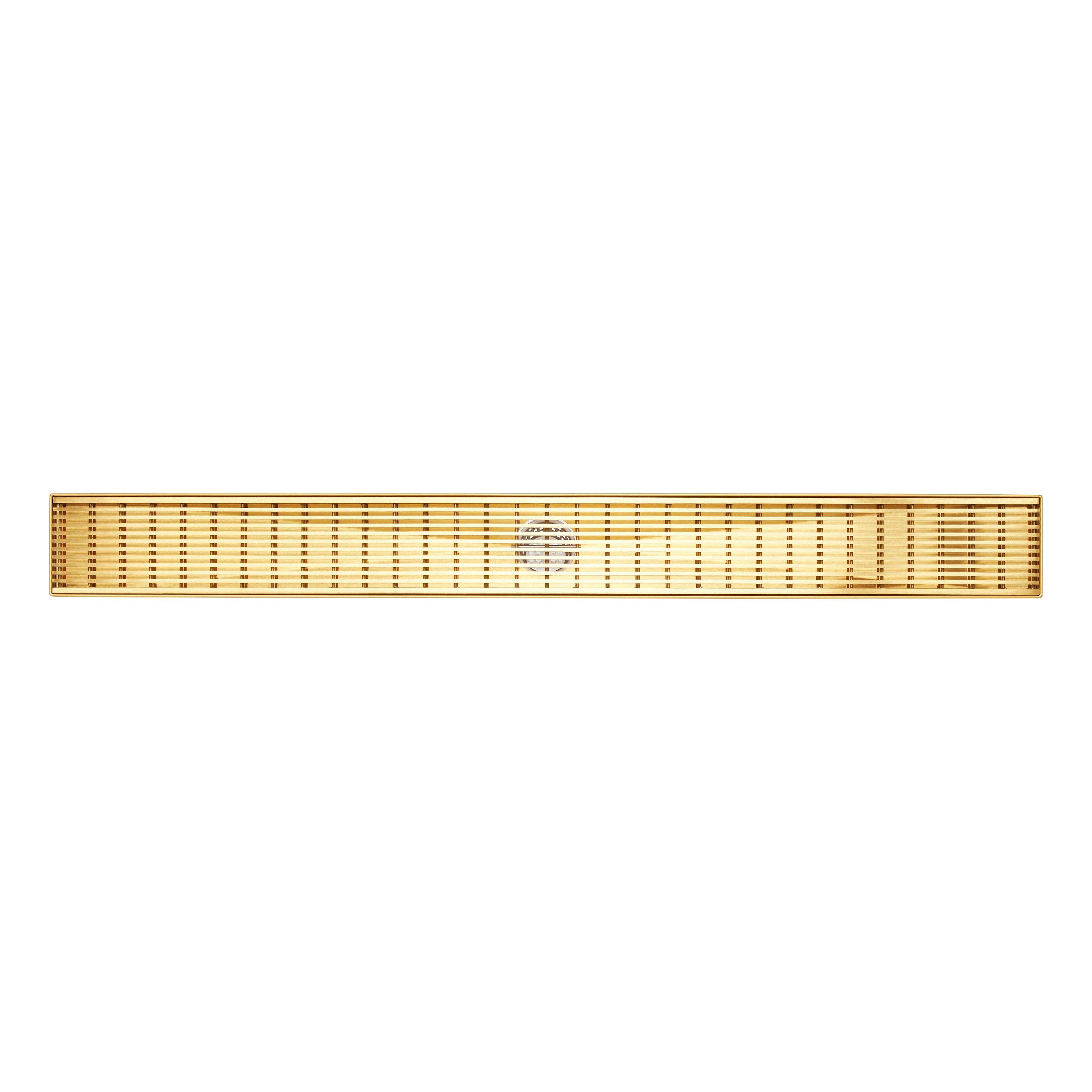 Signature Hardware Brushed Gold 24 in. Linear Shower Drain 