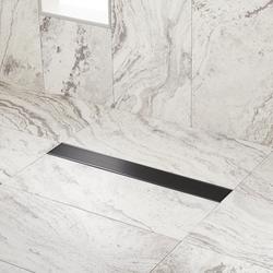 24 in. Linear Shower Drain in Matte Black
