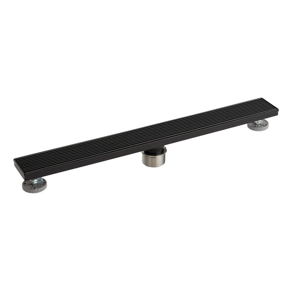 Signature Hardware Matte Black 24 in. Linear Shower Drain 