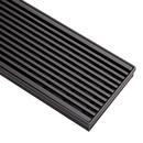 Signature Hardware Matte Black 24 in. Linear Shower Drain 