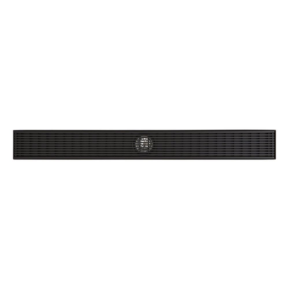 Signature Hardware Matte Black 24 in. Linear Shower Drain 