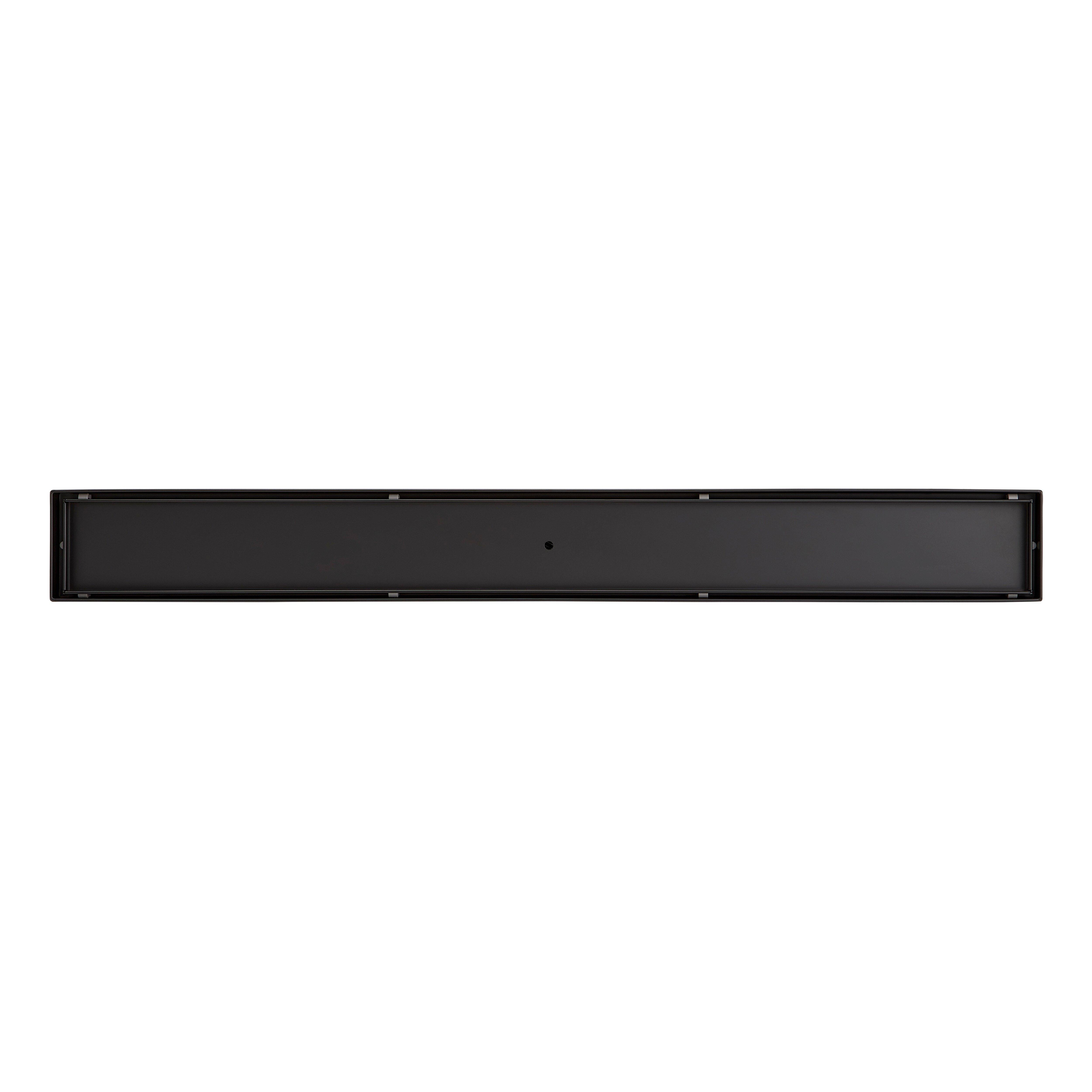 Signature Hardware Matte Black 24 in. Linear Shower Drain 