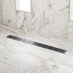 28 in. Linear Shower Drain in Matte Black