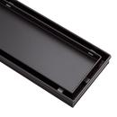 Signature Hardware Matte Black 28 in. Linear Shower Drain 