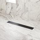 Signature Hardware Matte Black 32 in. Linear Shower Drain 