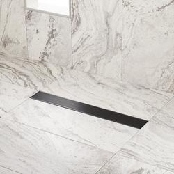32 in. Linear Shower Drain in Matte Black