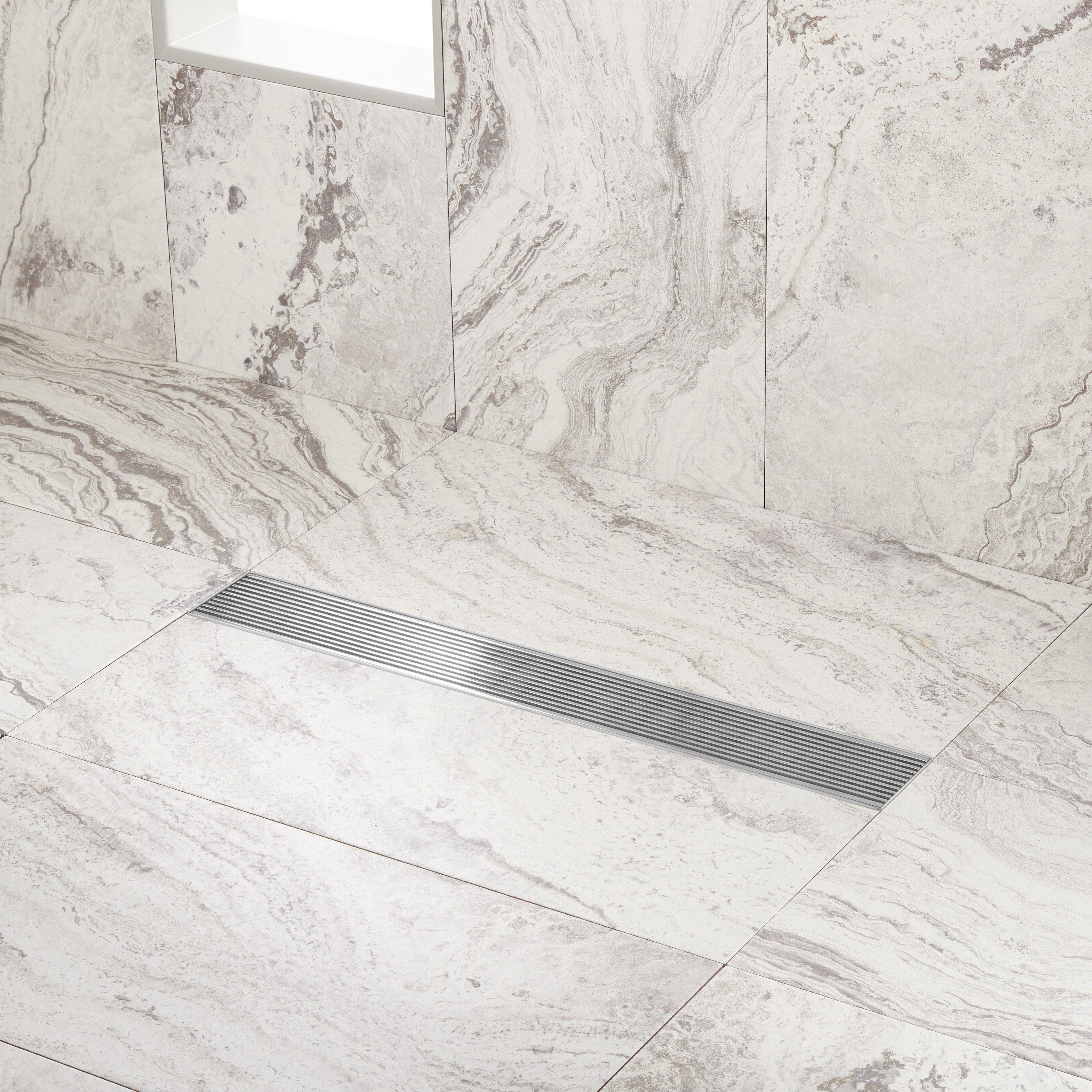 Signature Hardware Polished Stainless Steel 36 in. Linear Shower Drain 