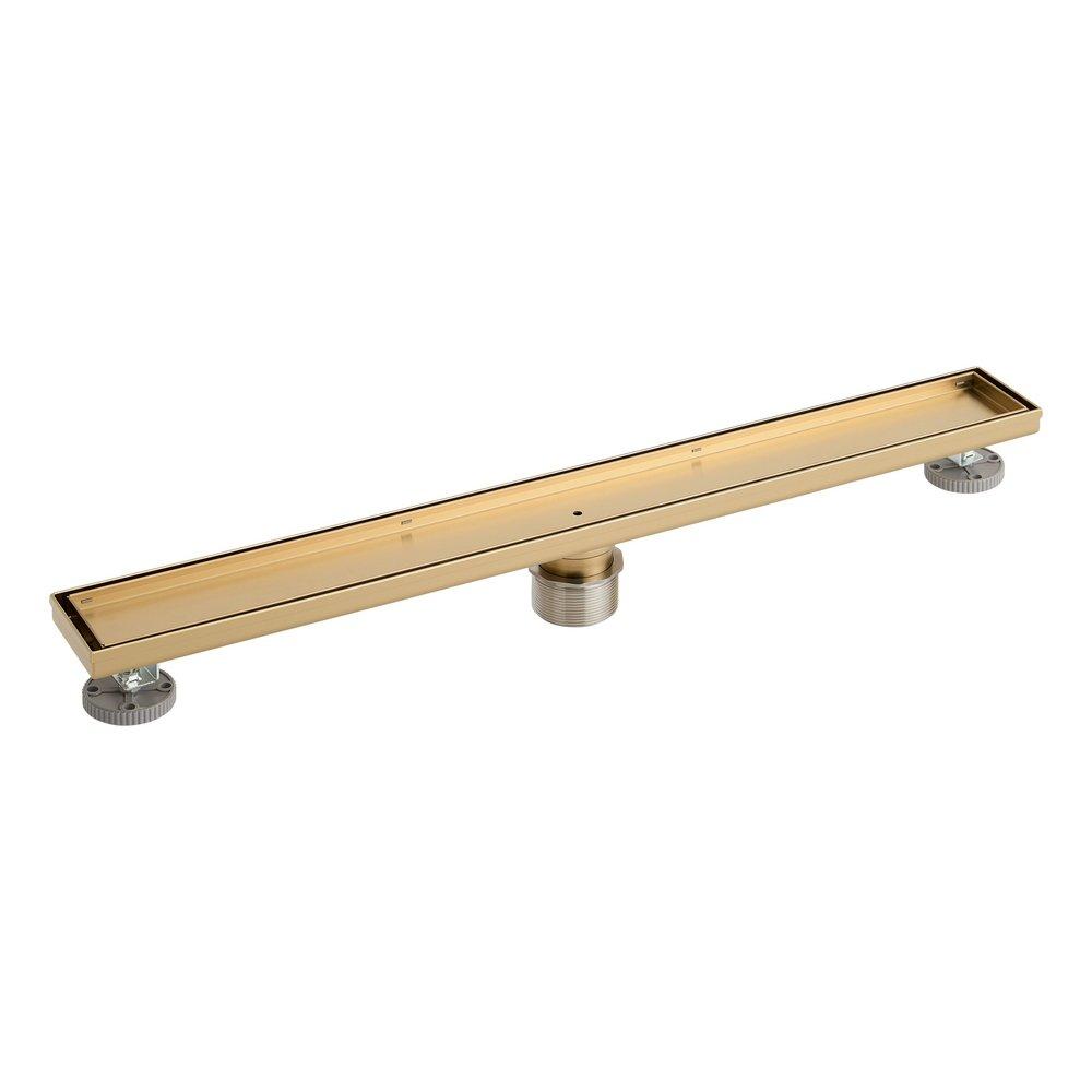 Signature Hardware Brushed Gold 36 in. Linear Shower Drain 