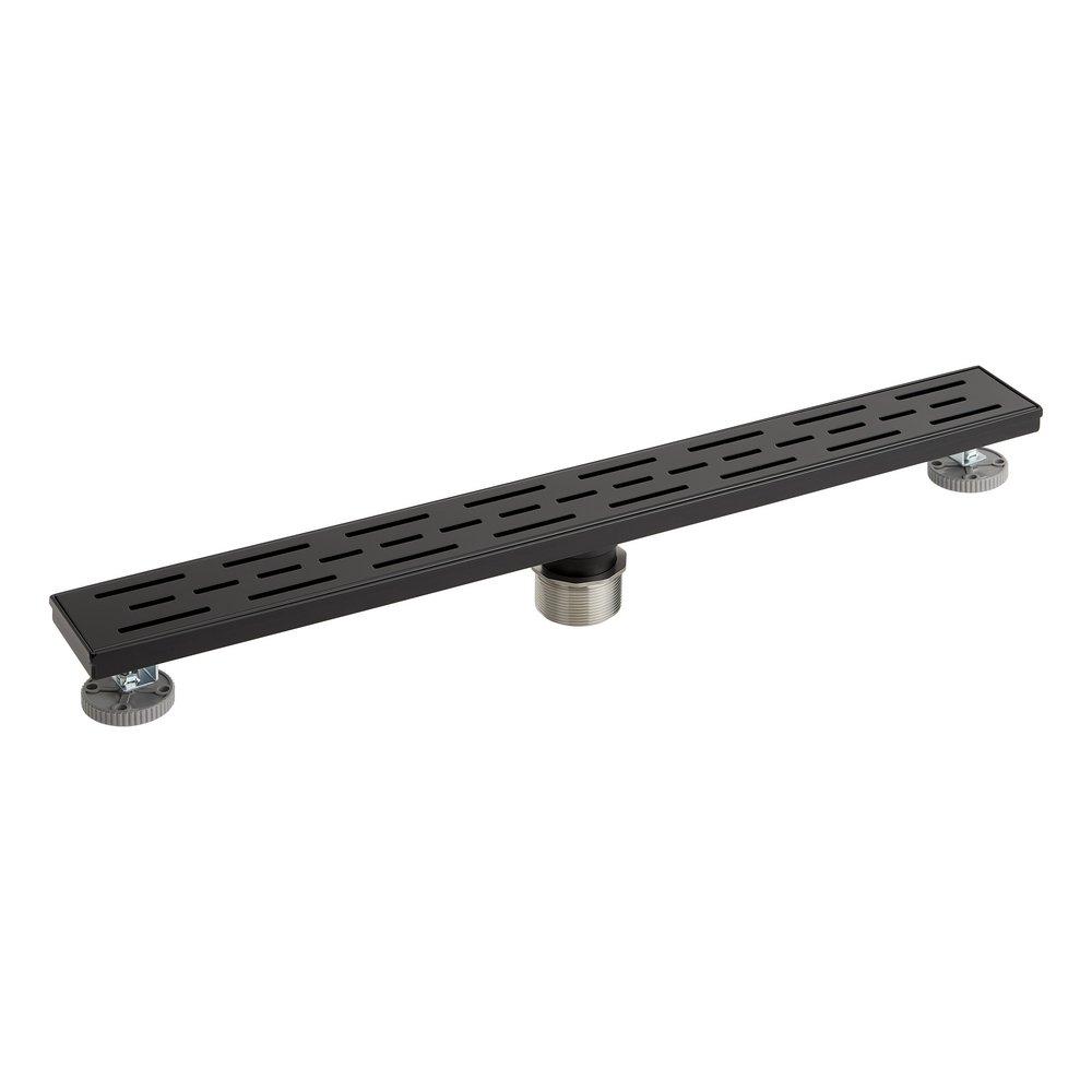 Signature Hardware Matte Black 40 in. Linear Shower Drain 