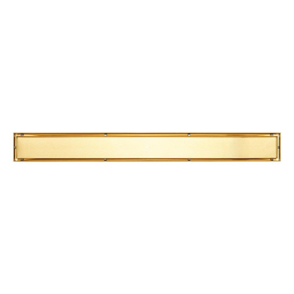 Signature Hardware Brushed Gold 40 in. Linear Shower Drain 