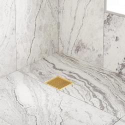 4 in. Linear Shower Drain in Brushed Gold