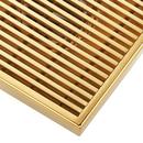 Signature Hardware Brushed Gold 4 in. Linear Shower Drain 