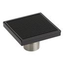 Signature Hardware Matte Black 4 in. Linear Shower Drain 