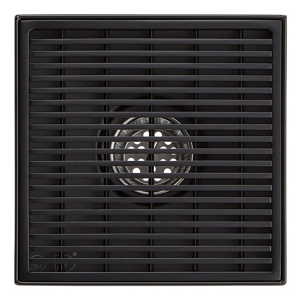Signature Hardware Matte Black 4 in. Linear Shower Drain 