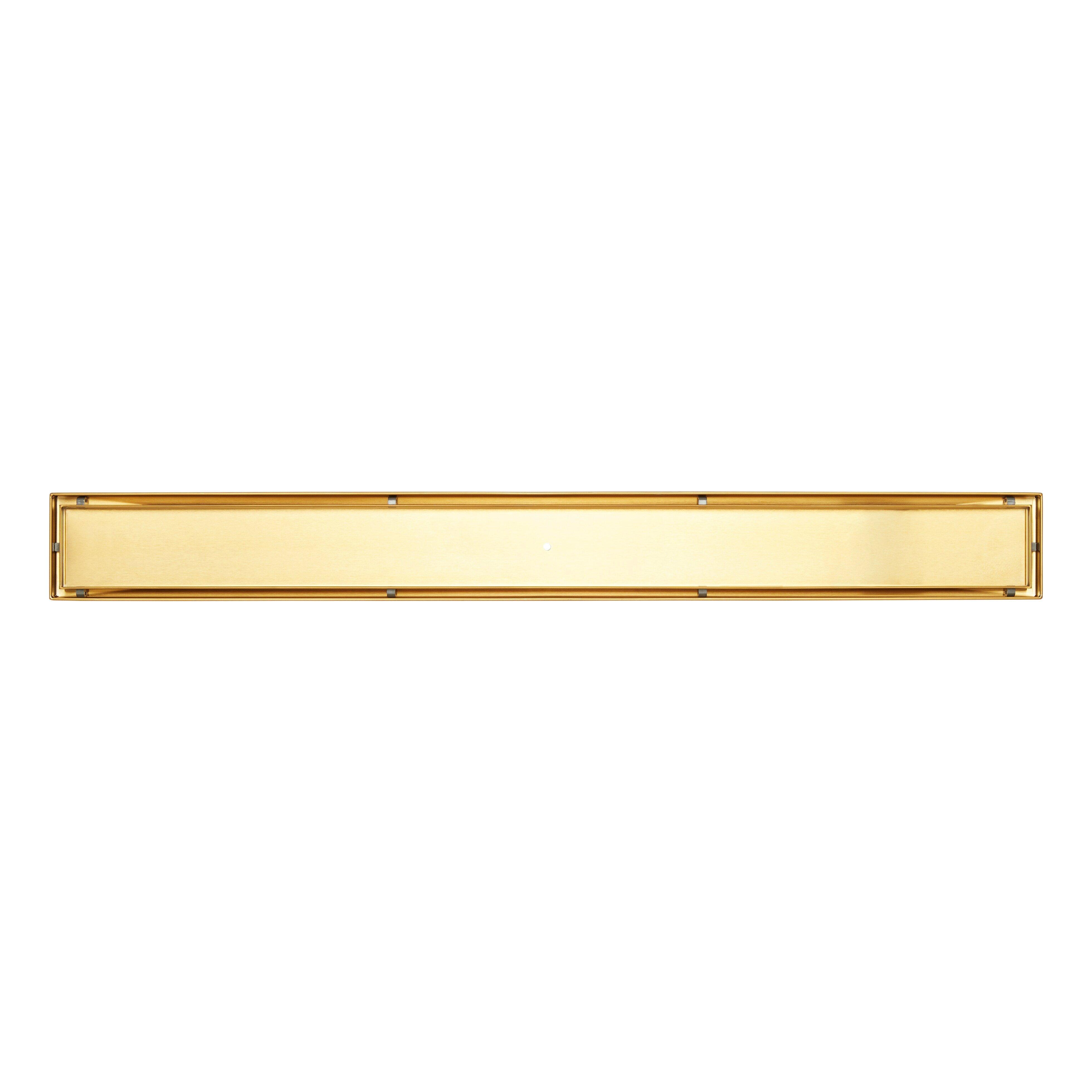 Signature Hardware Brushed Gold 60 in. Linear Shower Drain 