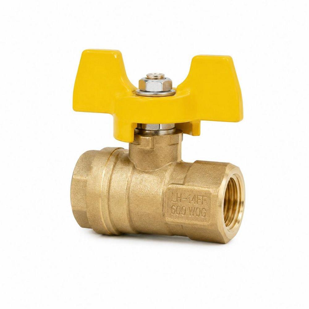 1/4" NPT Female to Female Chrome Plated Brass Ball Gauge Isolation Cock Valve - BTC 14 