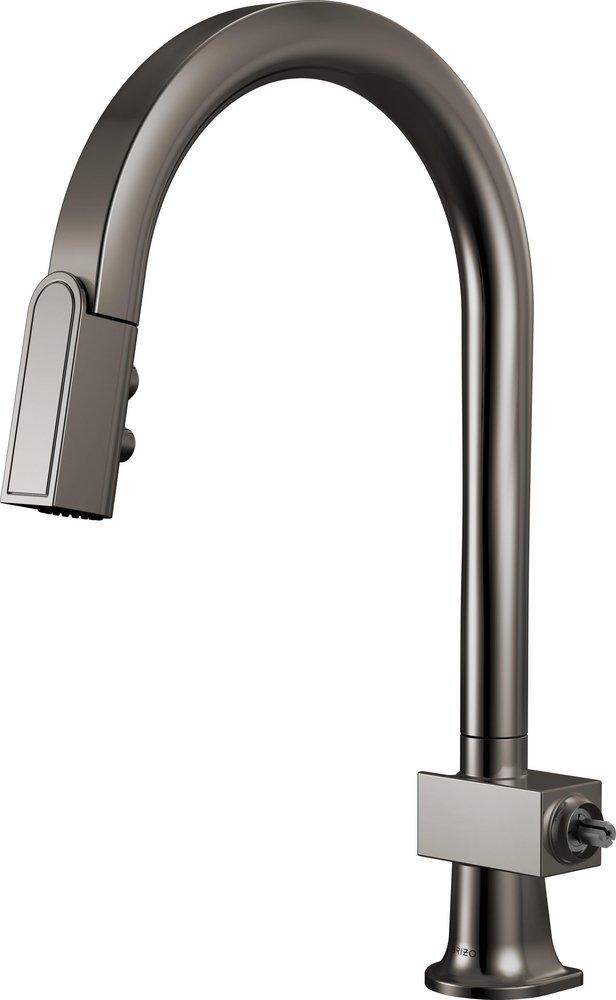 BRIZO FRANK LLOYD WRIGHT PULL-DOWN KITCHEN FAUCET WITH ARC SPOUT - LESS HANDLE 