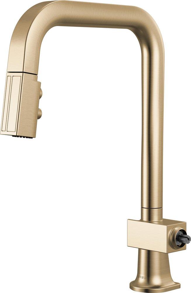 BRIZO FRANK LLOYD WRIGHT PULL-DOWN KITCHEN FAUCET WITH SQUARE SPOUT - LESS HANDLE 