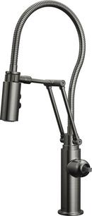 BRIZO ODIN ARTICULATING KITCHEN FAUCET WITH FINISHED HOSE - LESS HANDLE 