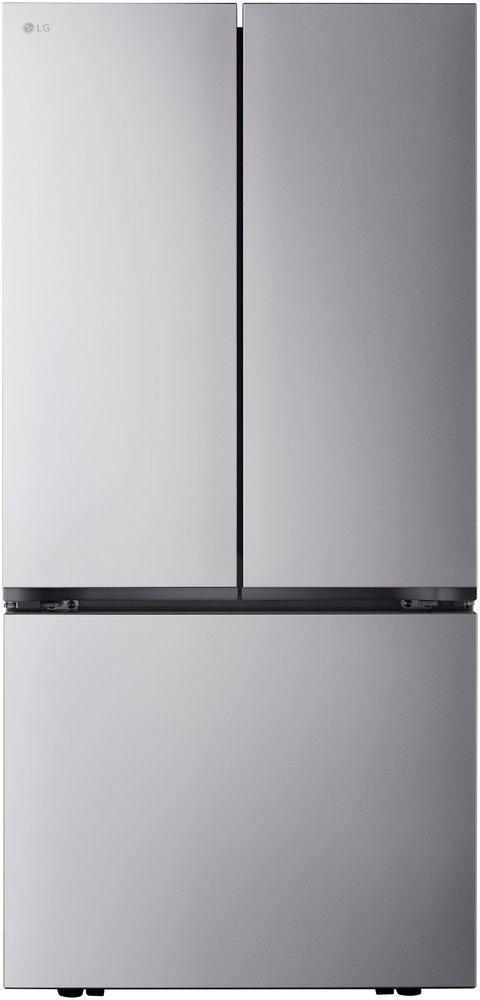 36 WIDE 27 CU FT. 3 DOOR FRENCH DOOR POCKET HANDLE C/DEPTH REFRIGERATOR WITH INTERNAL WATER DISPENSER PRINTPROOF STAINLESS STEEL 