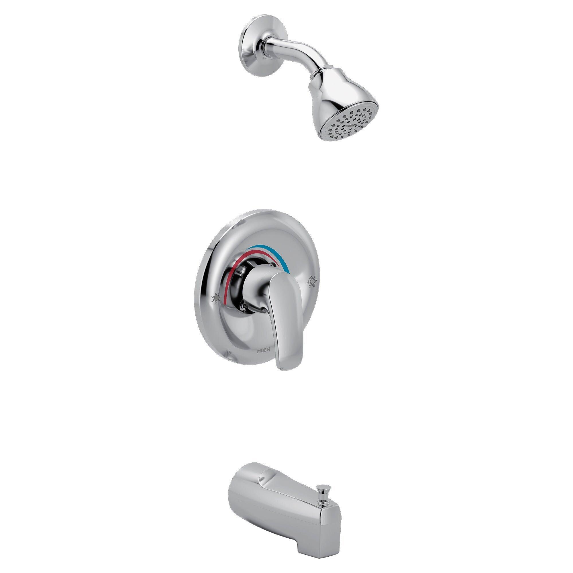 Single Handle Single Function Bathtub & Shower Faucet in Chrome (Trim Only) 