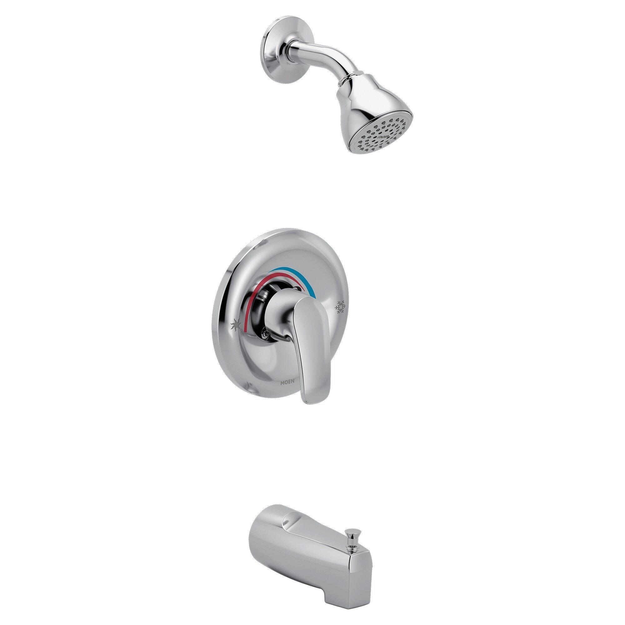 Single Handle Single Function Bathtub & Shower Faucet in Chrome (Trim Only) 