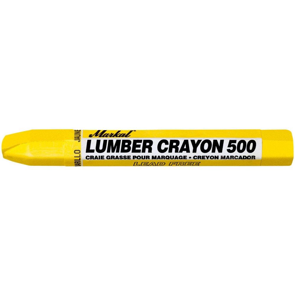Markal&reg; Yellow 4-5/8 x 1/2 in. Clay Crayon 