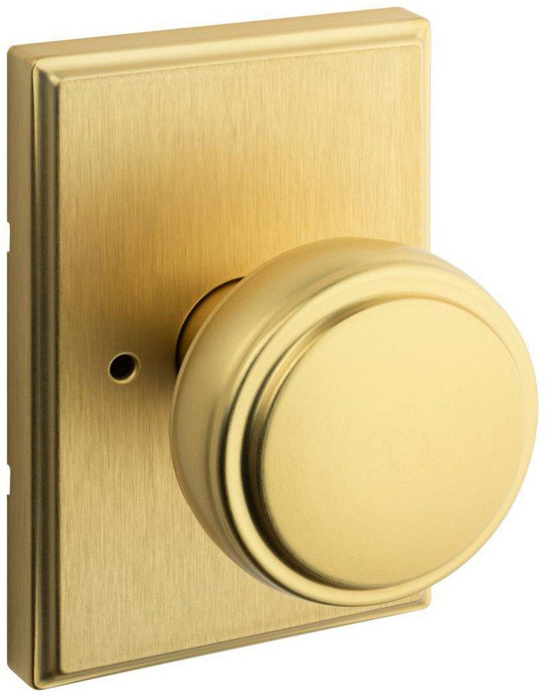 Sora Bed/Bath Knob W/ Rect Rose Sb 