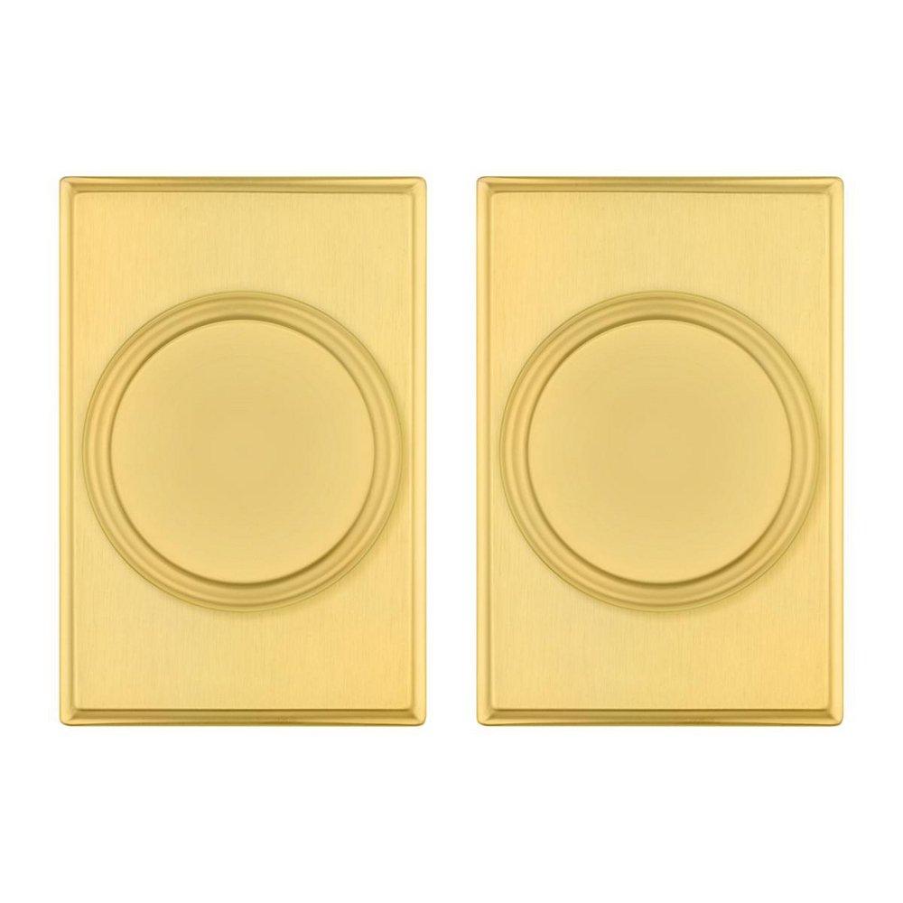 Sora Bed/Bath Knob W/ Rect Rose Sb 
