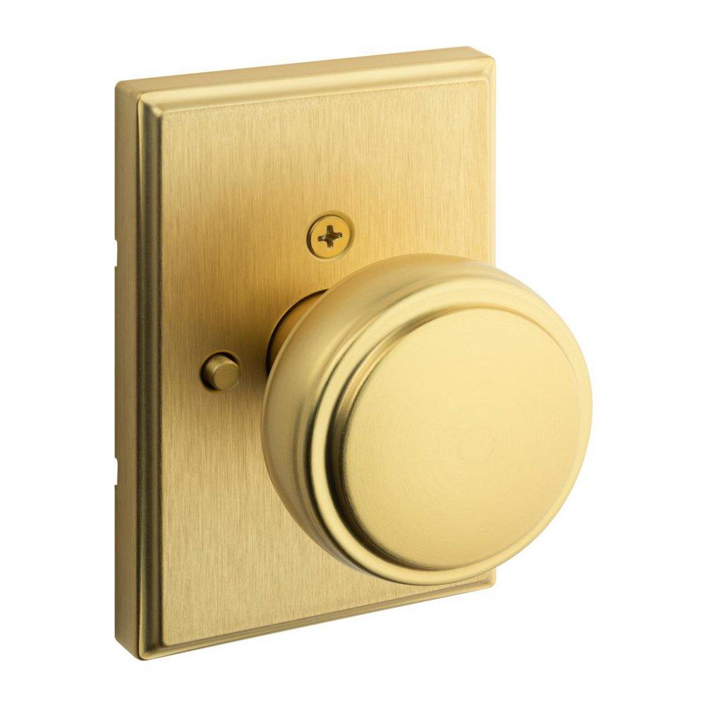 Sora Bed/Bath Knob W/ Rect Rose Sb 