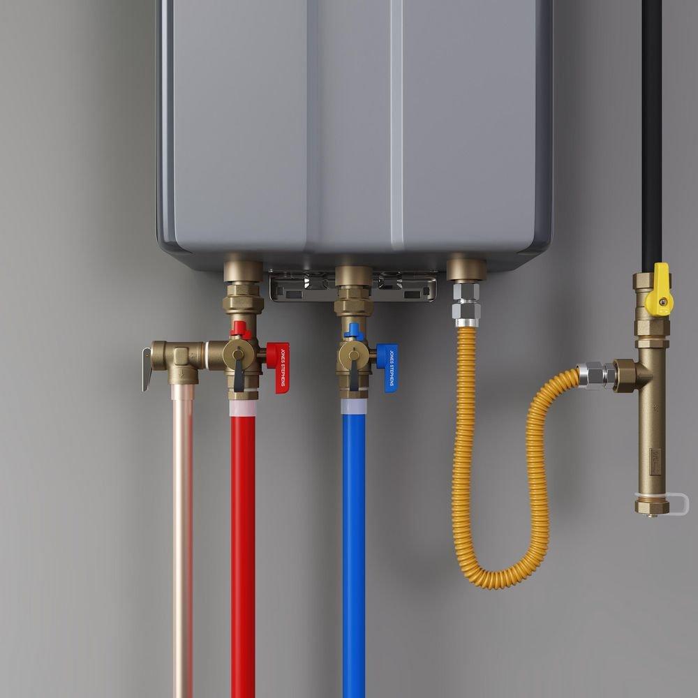 3/4 in. Press Tankless Water Heater Valve Service Kit with Pressure Relief Valve 