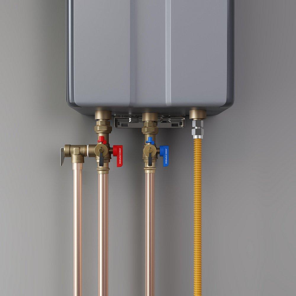 3/4 in. Press Tankless Water Heater Valve Service Kit with Pressure Relief Valve 