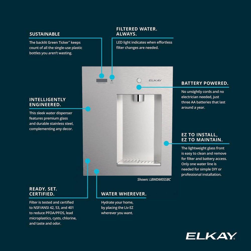 Non-Refrigerated Filtered Water Dispenser in Steel Grey 