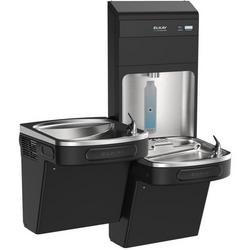 Bottle Filling Station & Bi-Level Cooler with Ultra-Capacity Lead Filter & UV Protection in Black Stainless