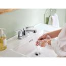 CHROME TWO-HANDLE LOW ARC BATHROOM FAUCET 