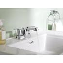 CHROME TWO-HANDLE LOW ARC BATHROOM FAUCET 