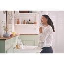 CHROME TWO-HANDLE LOW ARC BATHROOM FAUCET 