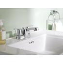 CHROME TWO-HANDLE LOW ARC BATHROOM FAUCET 