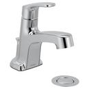 CHROME ONE-HANDLE LOW ARC BATHROOM FAUCET 