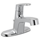 CHROME TWO-HANDLE LOW ARC BATHROOM FAUCET 